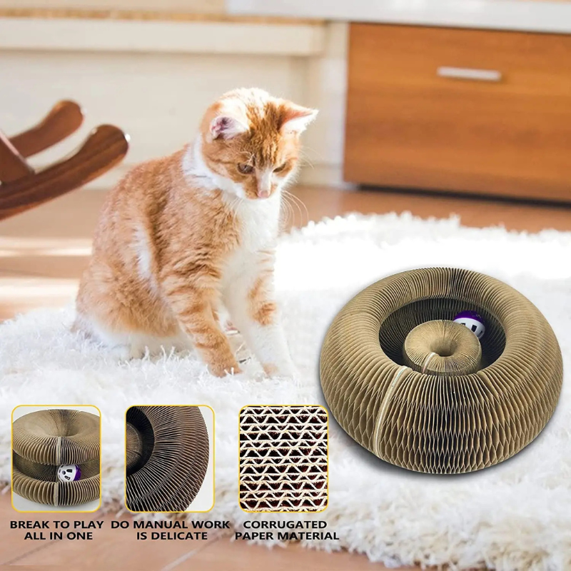 Magic Cat Scratch Toy with Interactive Ball