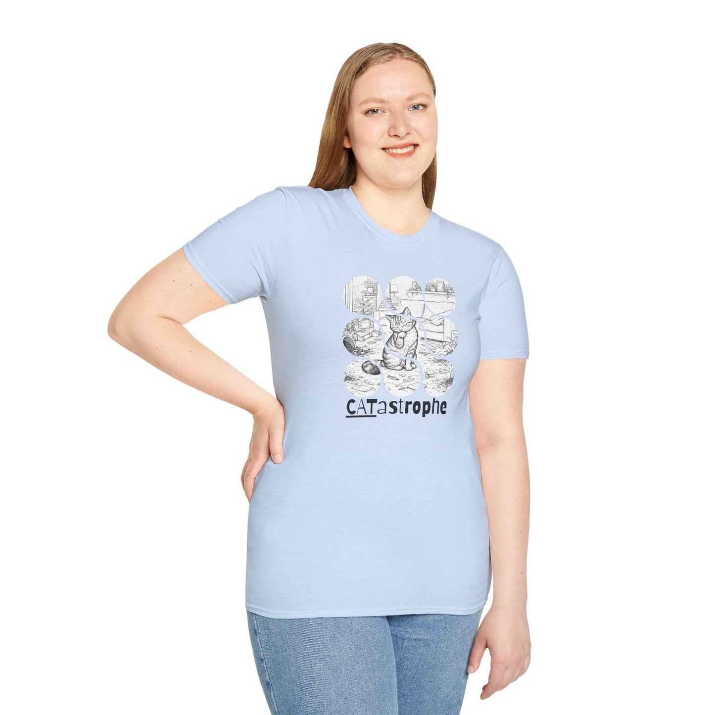 CATastrophe Cat Paw Unisex T-Shirt – Funny Cat Chaos Graphic Tee