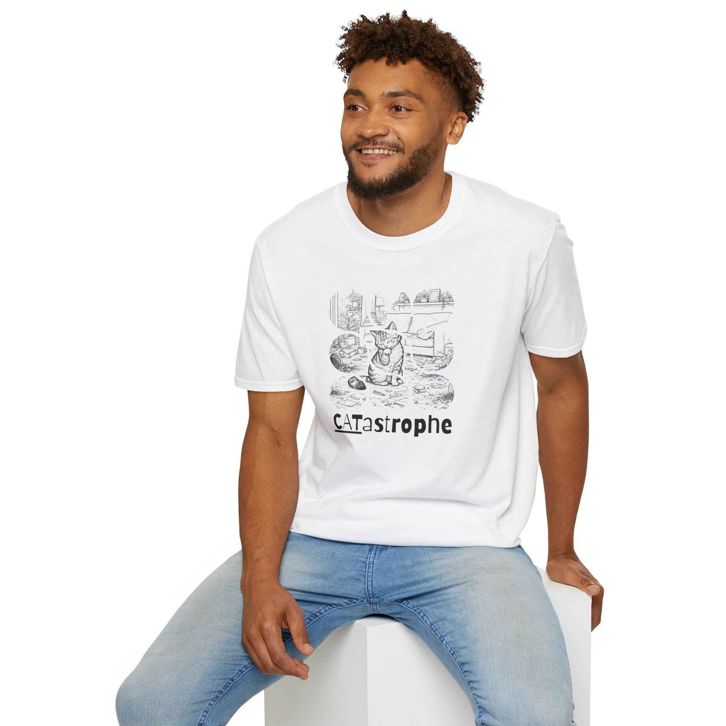 CATastrophe Cat Paw Unisex T-Shirt – Funny Cat Chaos Graphic Tee