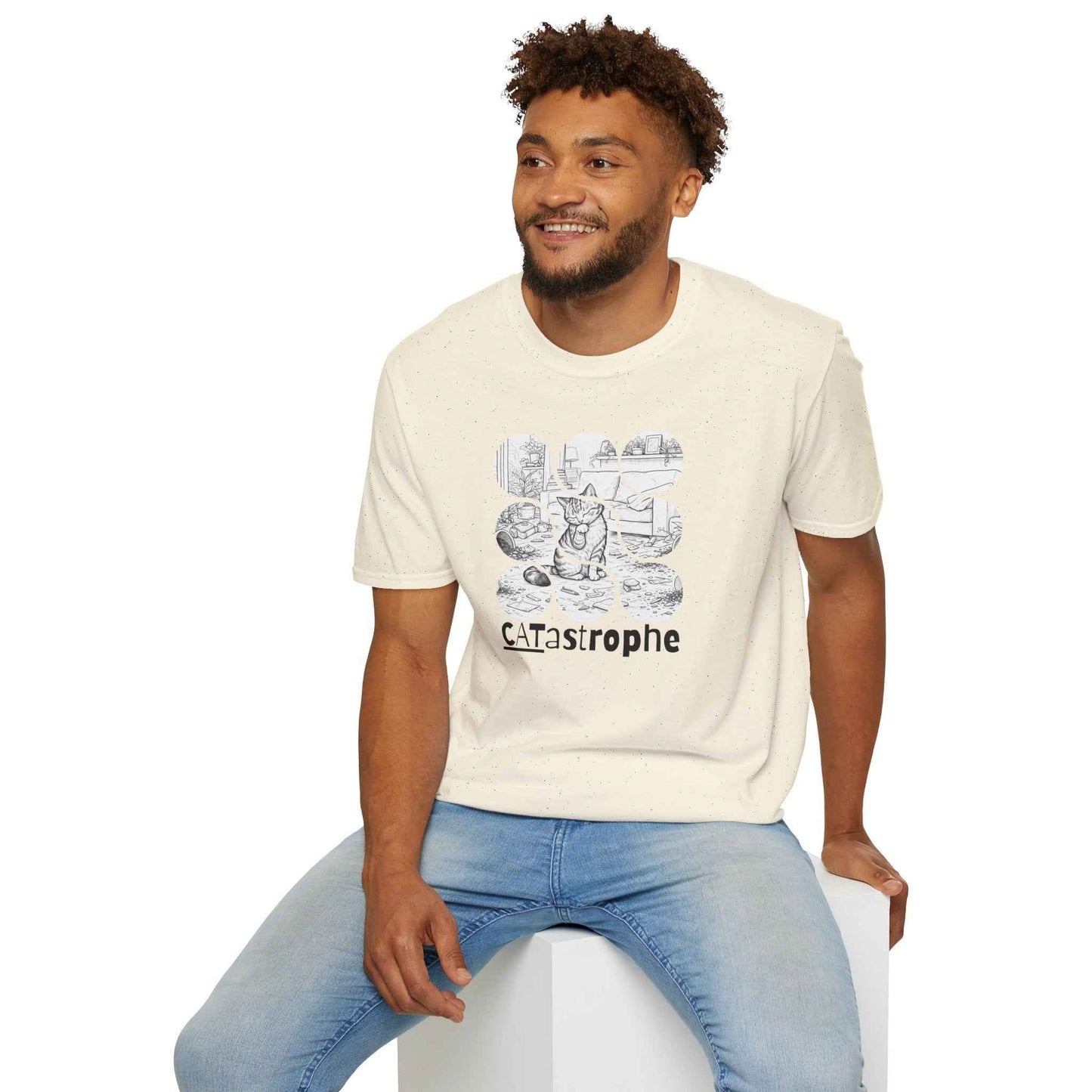 CATastrophe Cat Paw Unisex T-Shirt – Funny Cat Chaos Graphic Tee