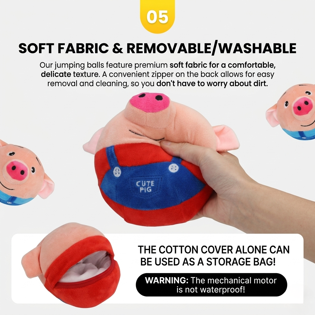 Interactive Jumping Pig Toy Ball