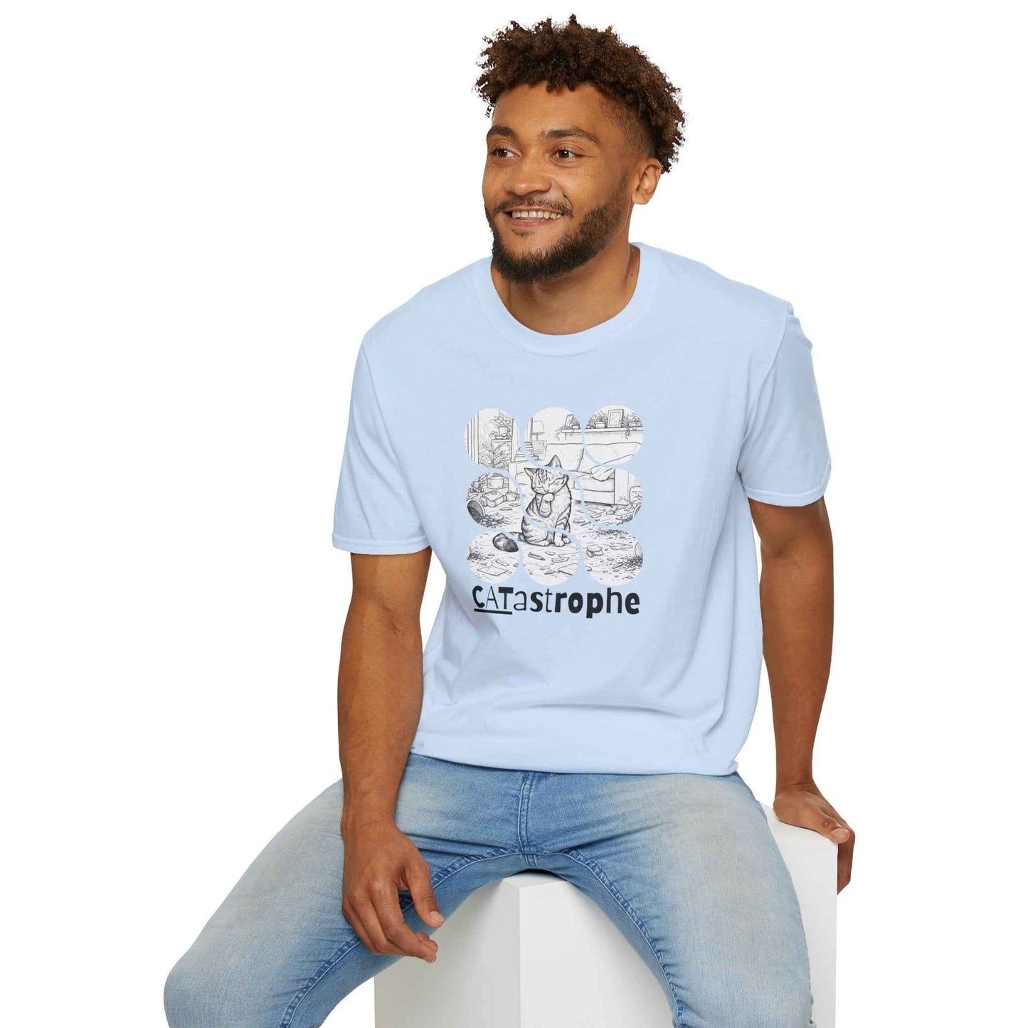 CATastrophe Cat Paw Unisex T-Shirt – Funny Cat Chaos Graphic Tee