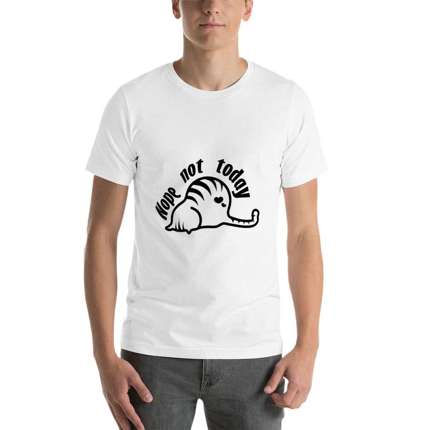 Nope Funny Cat Sarcastic Novelty Graphic Top Women  Affordable Price T-Shirt