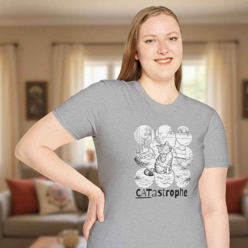 CATastrophe Cat Paw Unisex T-Shirt – Funny Cat Chaos Graphic Tee