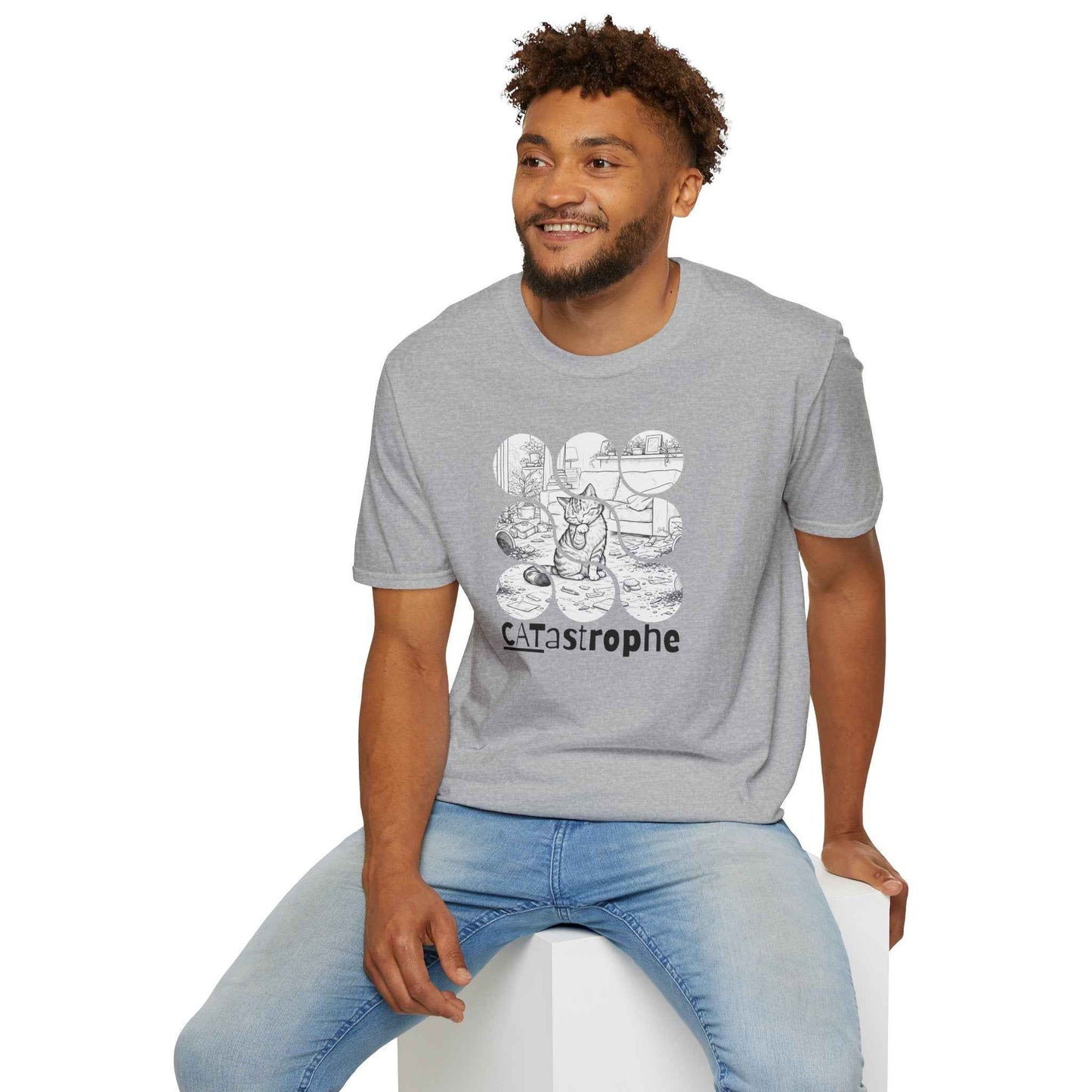 CATastrophe Cat Paw Unisex T-Shirt – Funny Cat Chaos Graphic Tee