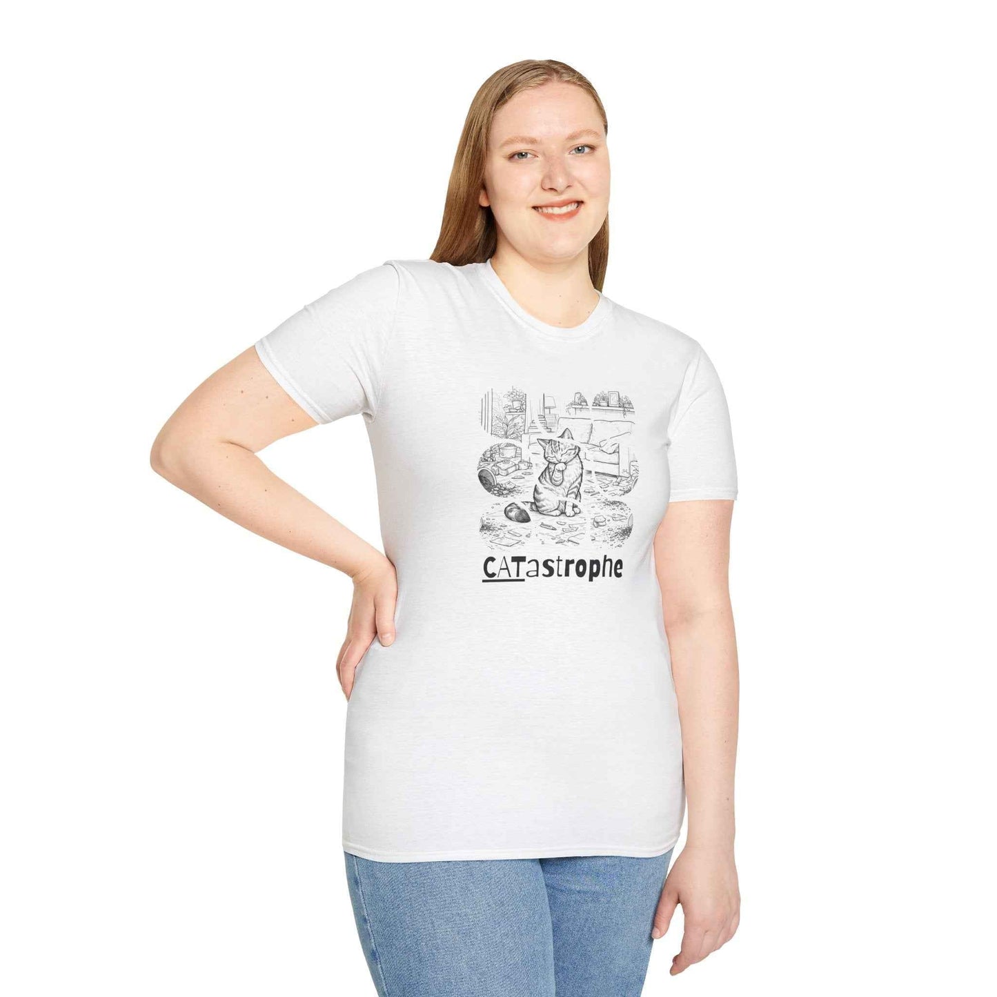 CATastrophe Cat Paw Unisex T-Shirt – Funny Cat Chaos Graphic Tee