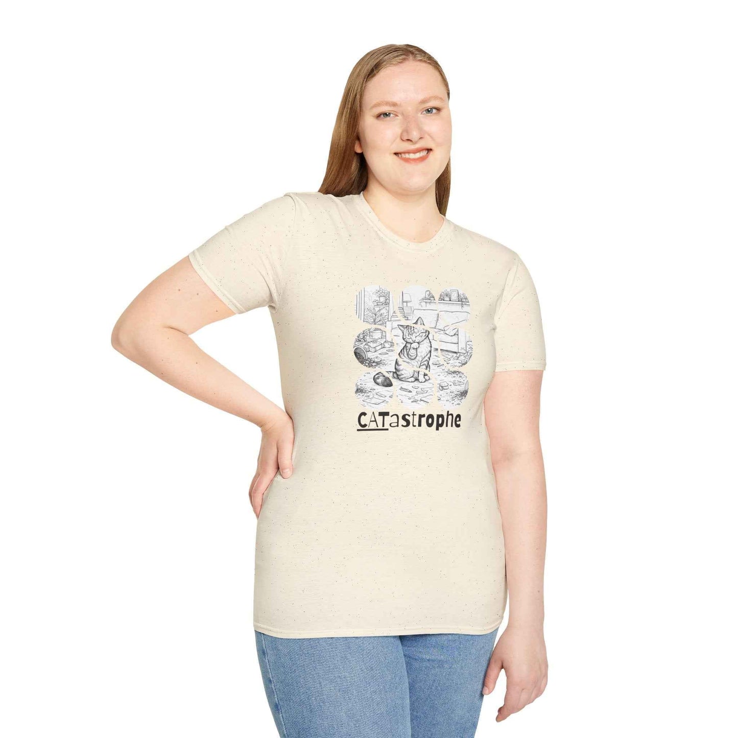 CATastrophe Cat Paw Unisex T-Shirt – Funny Cat Chaos Graphic Tee