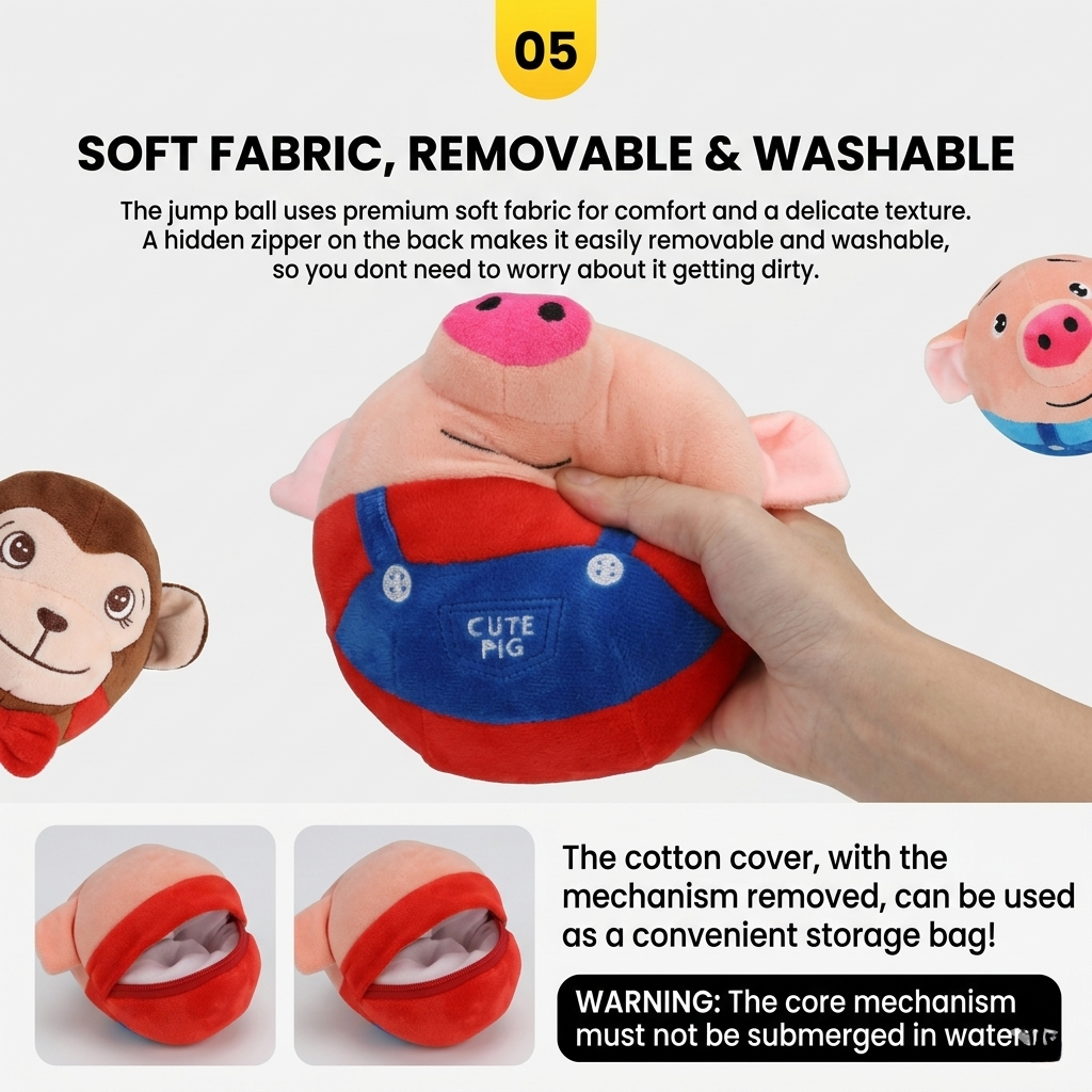 Interactive Jumping Pig Toy Ball