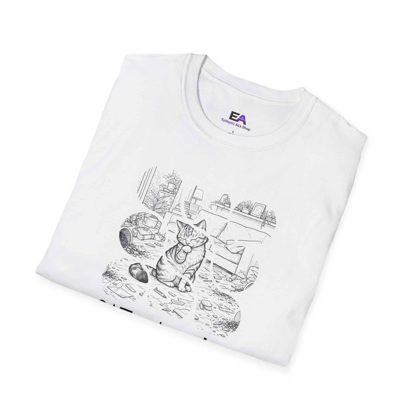 CATastrophe Cat Paw Unisex T-Shirt – Funny Cat Chaos Graphic Tee