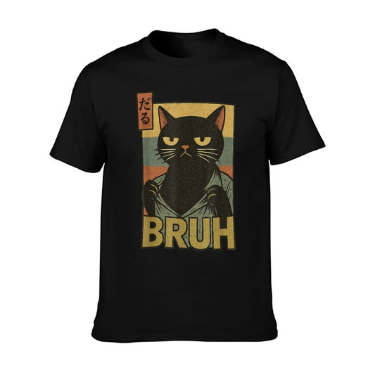 Funny Cat Bruhn Boys Girls Men Women Meme Japanese Anime T-Shirt
