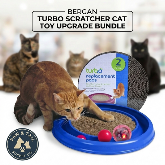 Bergan Turbo Scratcher Cat Toy Upgrade Bundle