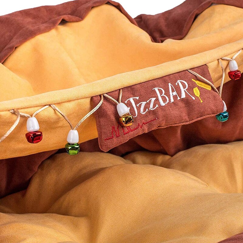 Collapsible Removable Cat Tunnel Tube is With Cat Bed Set