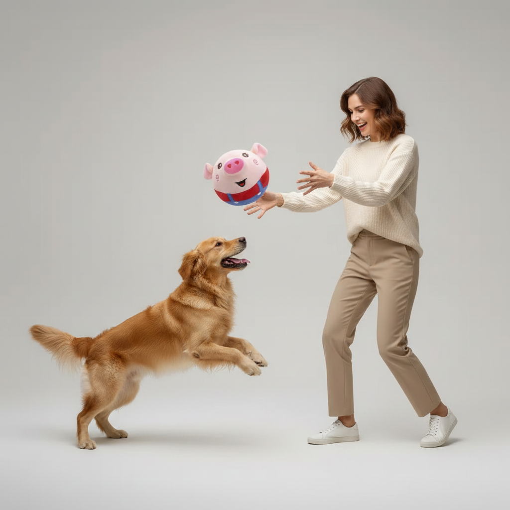 Interactive Jumping Pig Toy Ball