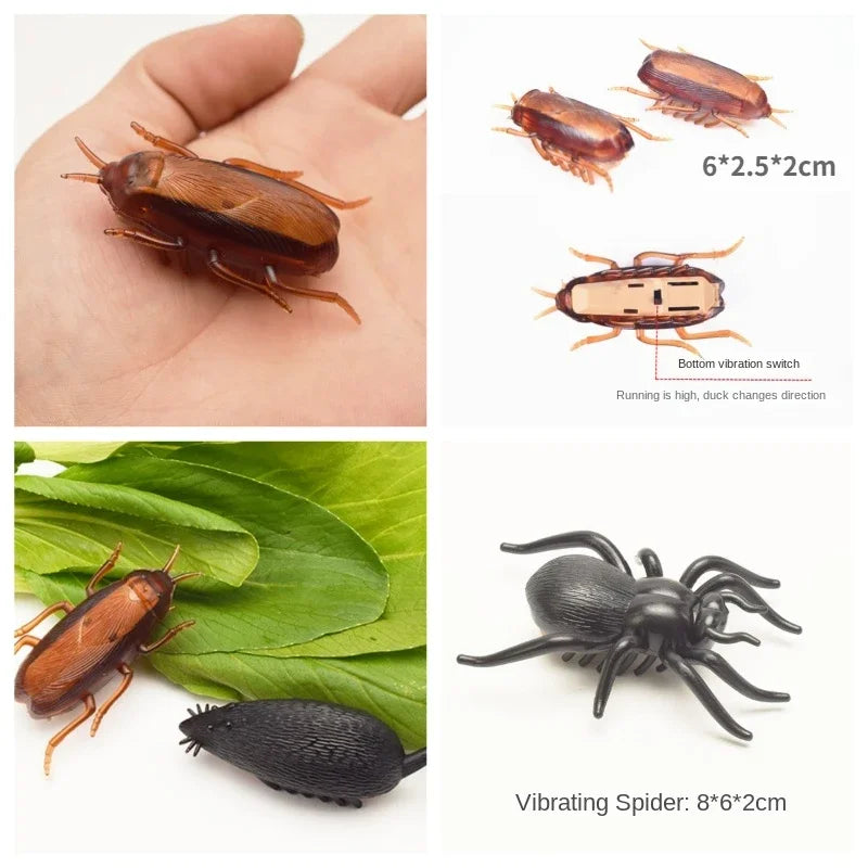 Interactive Battery Operated Bug Cat Toy for Kittens Automatic Vibration Beetle with Obstacle Avoidance