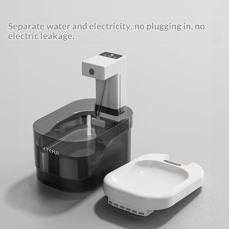 Cat Water Fountain With Smart Motion-sensing Water Dispensing And Quiet Filtration
