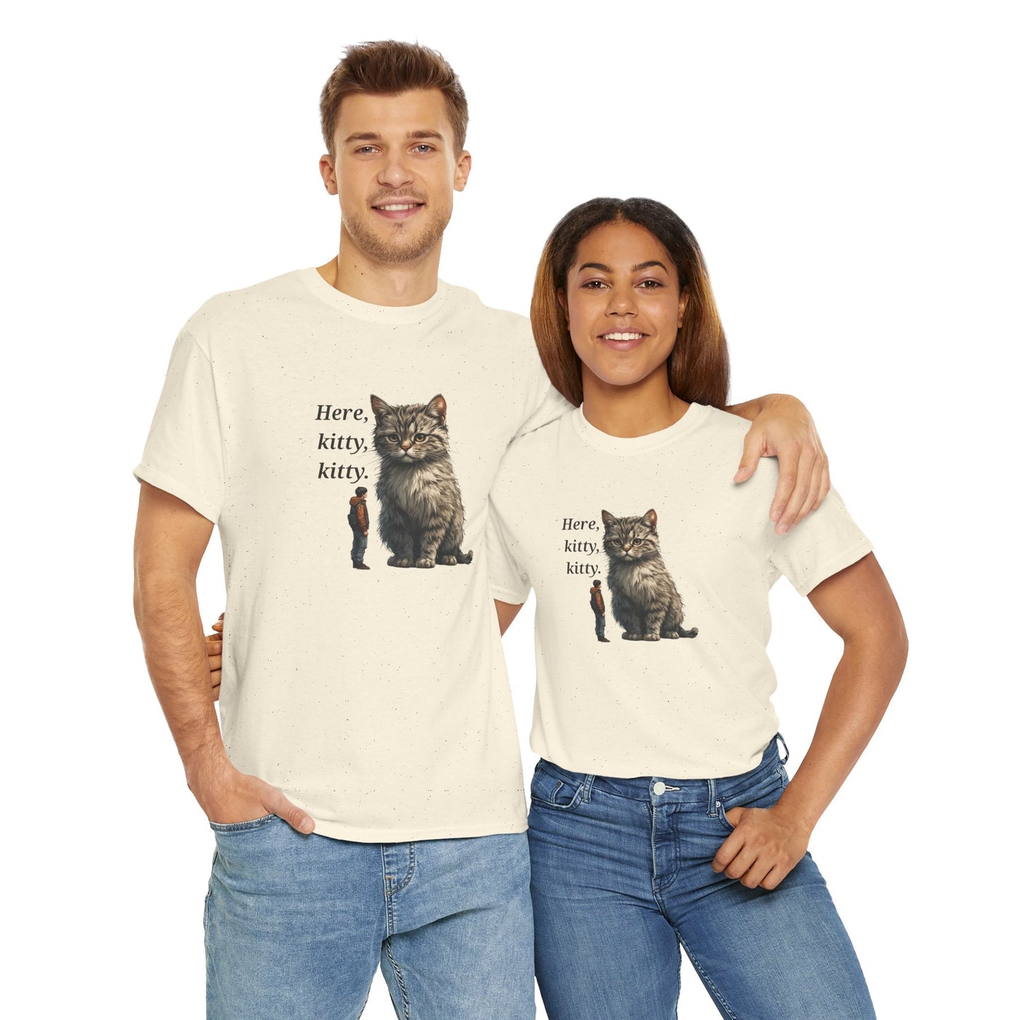 Here Kitty Kitty Funny Tee - Humorous Animal Shirt for Cat Lovers