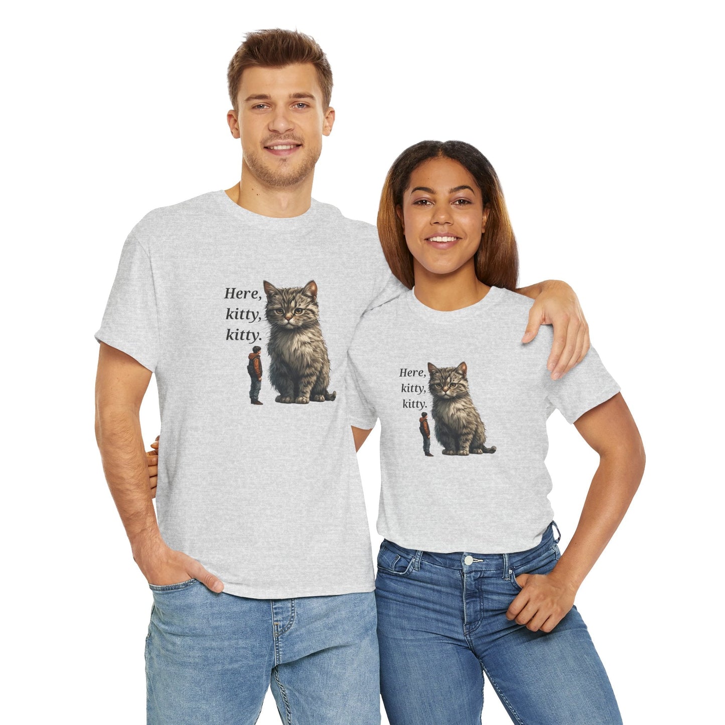 Here Kitty Kitty Funny Tee - Humorous Animal Shirt for Cat Lovers