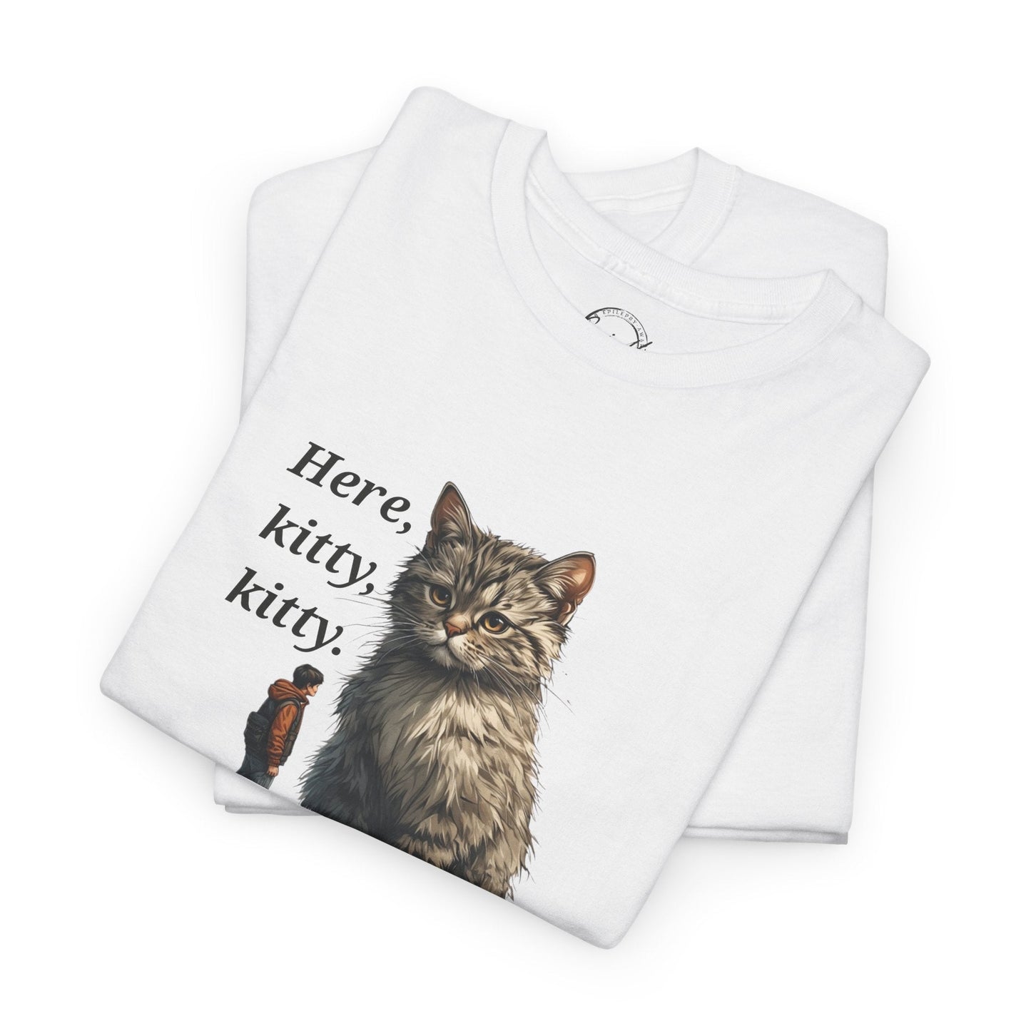 Here Kitty Kitty Funny Tee - Humorous Animal Shirt for Cat Lovers