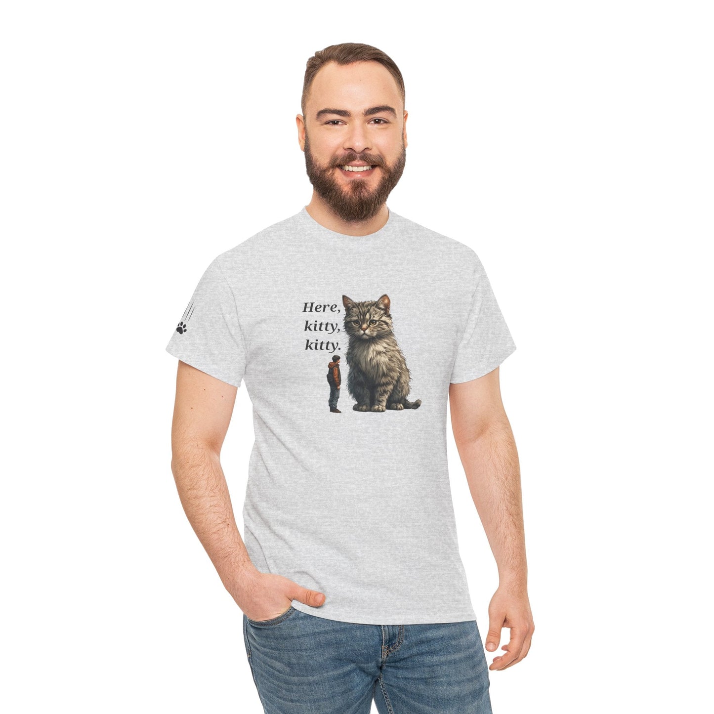Here Kitty Kitty Funny Tee - Humorous Animal Shirt for Cat Lovers
