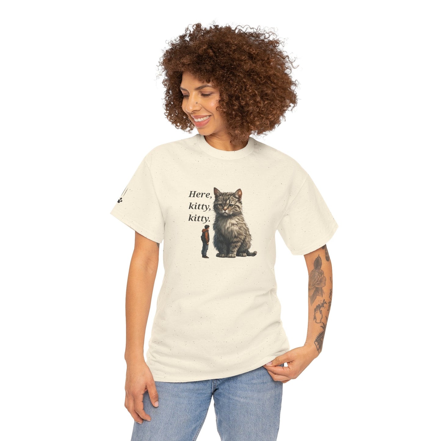 Here Kitty Kitty Funny Tee - Humorous Animal Shirt for Cat Lovers