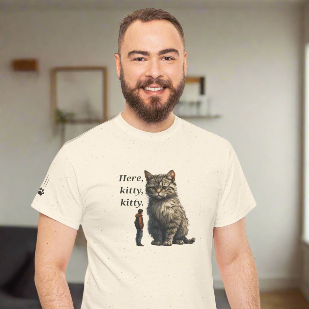 Here Kitty Kitty Funny Tee - Humorous Animal Shirt for Cat Lovers