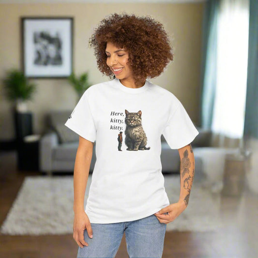 Here Kitty Kitty Funny Tee - Humorous Animal Shirt for Cat Lovers