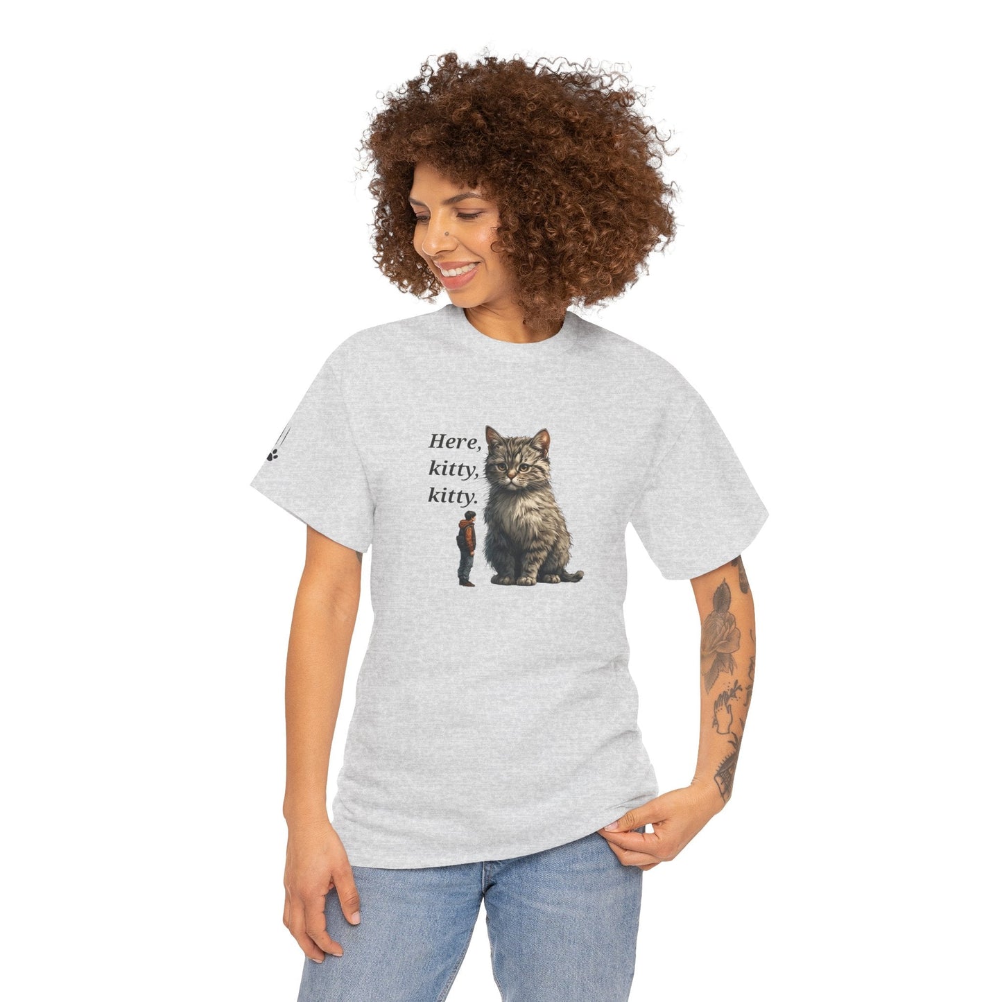 Here Kitty Kitty Funny Tee - Humorous Animal Shirt for Cat Lovers