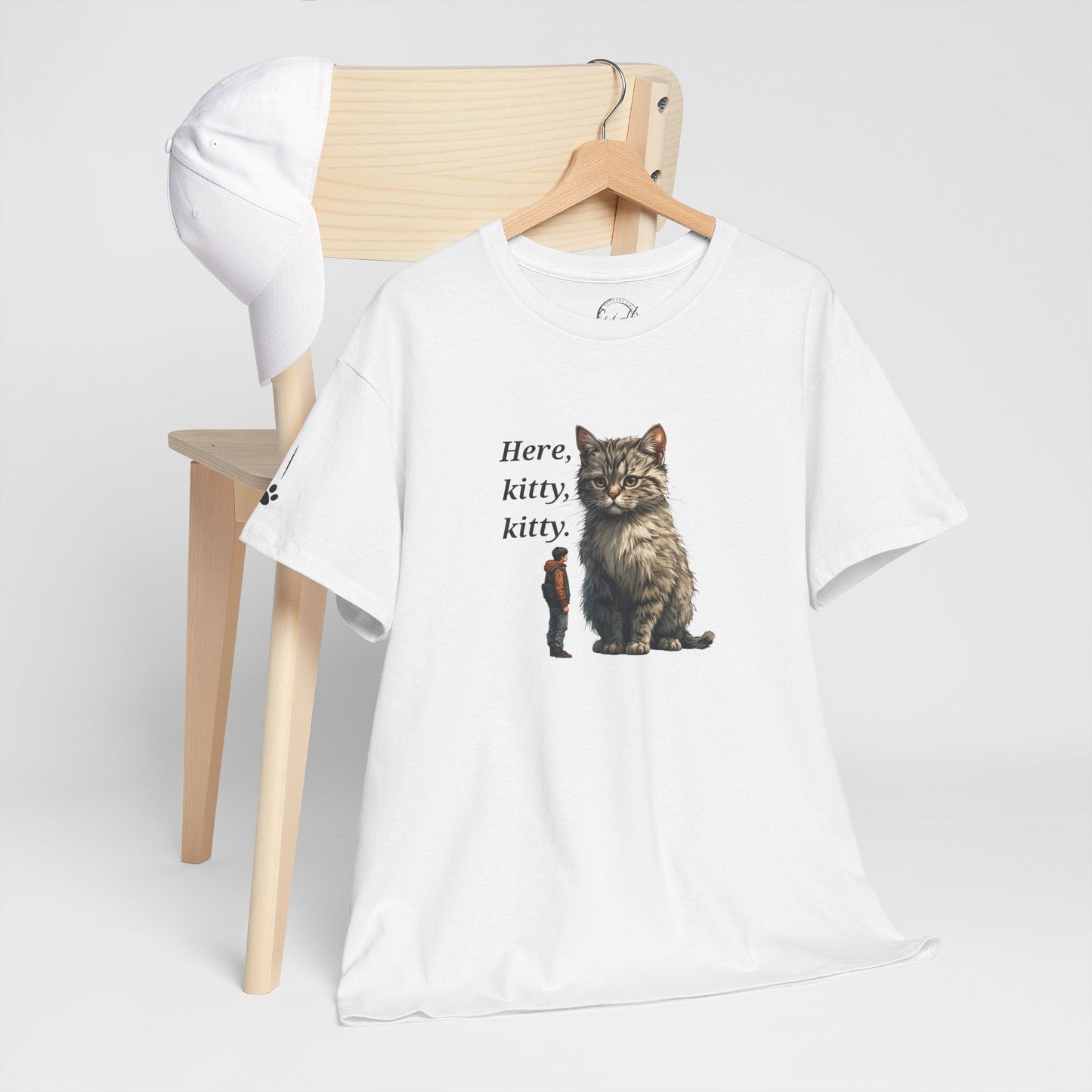 Here Kitty Kitty Funny Tee - Humorous Animal Shirt for Cat Lovers
