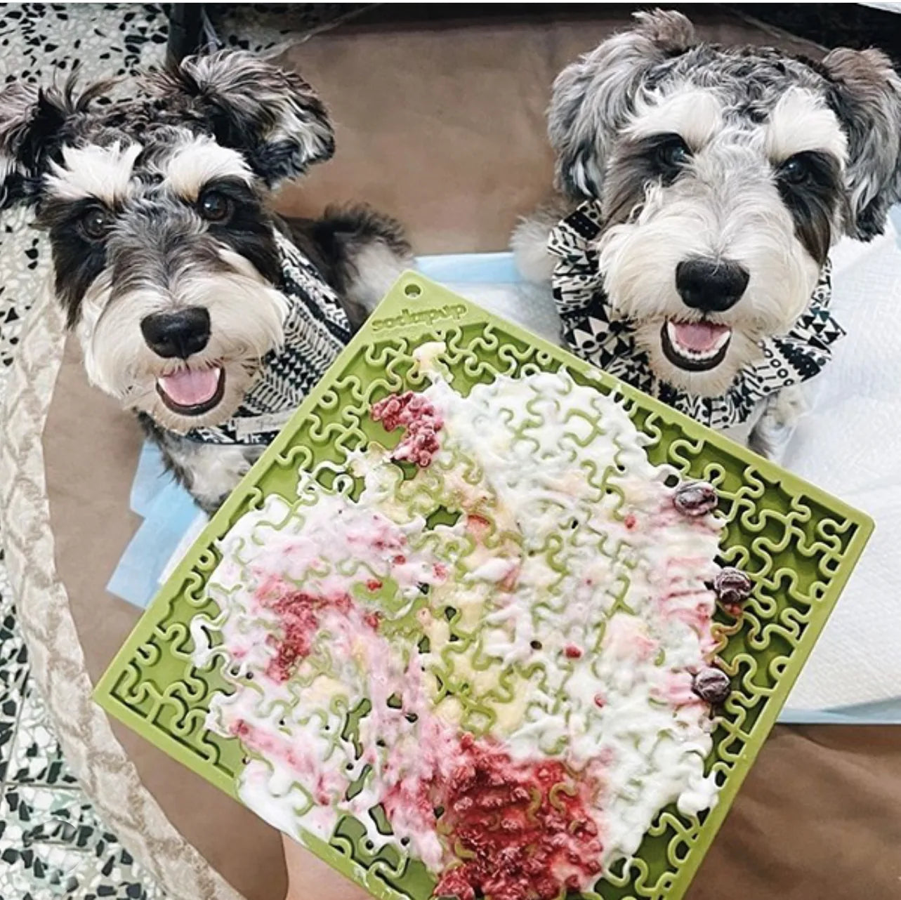 Jigsaw Puzzle eMat - Enrichment Lick Mat for Dogs and Cats | eMat Enrichment Toy for Anxiety Relief | USA Made